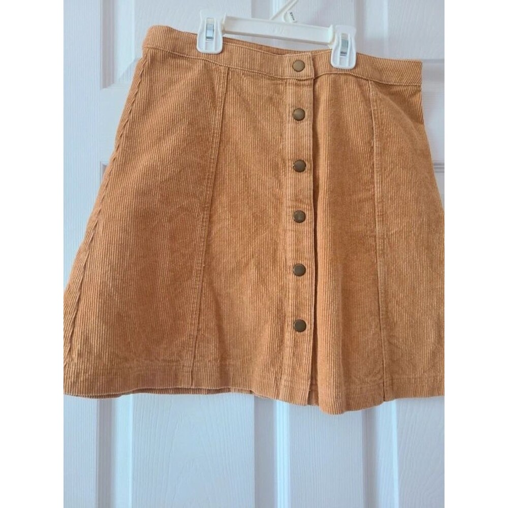 Women courdroy khaki brown size S skirt